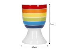 Set de 4 coquetiers KitchenCraft en porcelaine motifs arc-en-ciel
