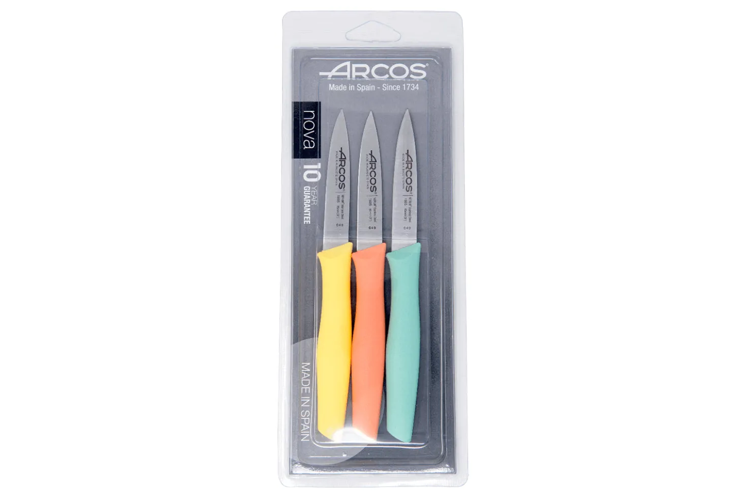 Set de 3 couteaux d'office Arcos Nova lame 8,5cm