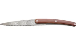 Set de 2 couteaux d'office Deejo Office Art Déco manche en bois d'olivier et bois corail 9cm