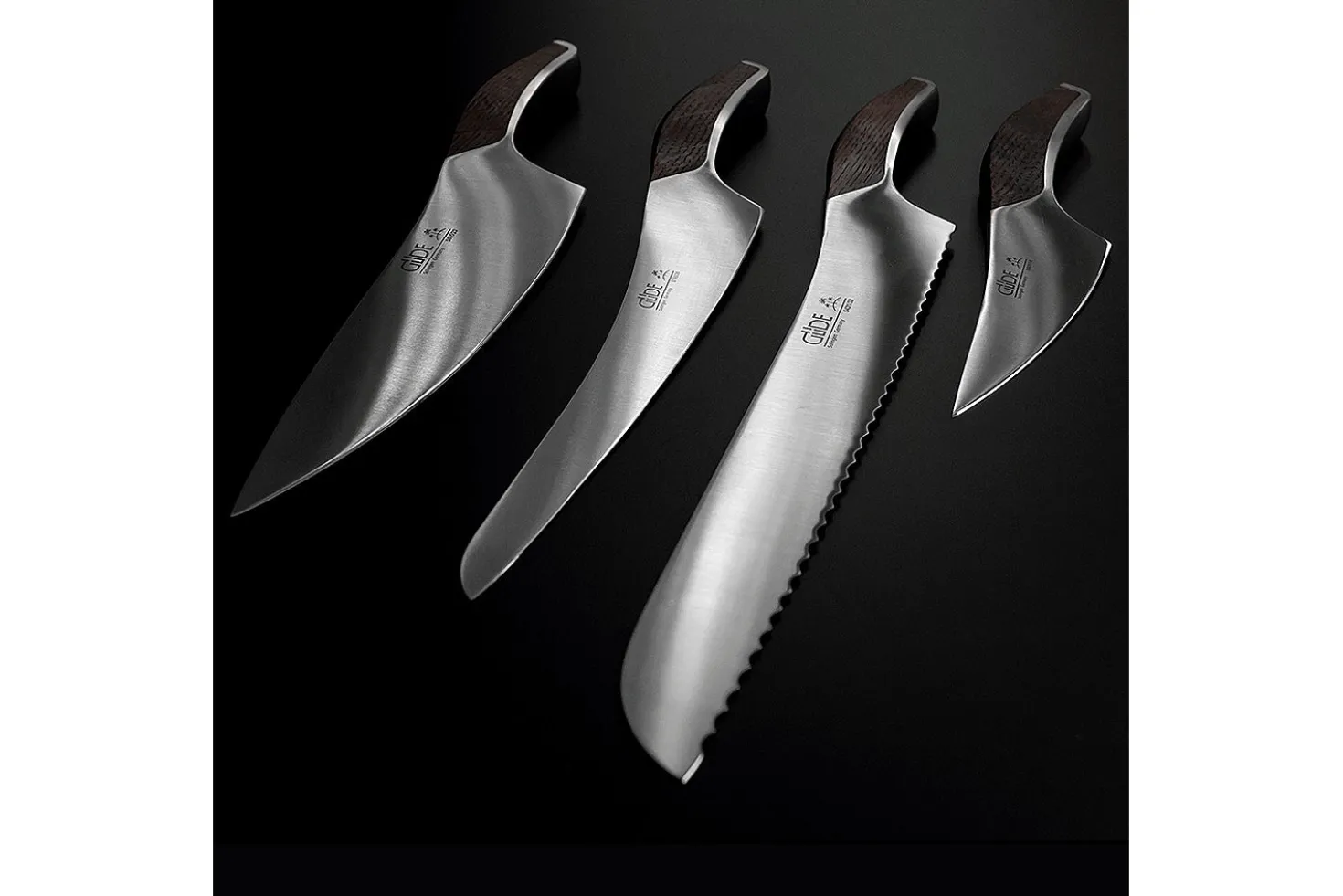 Set de 4 couteaux Gude Synchros + porte couteaux