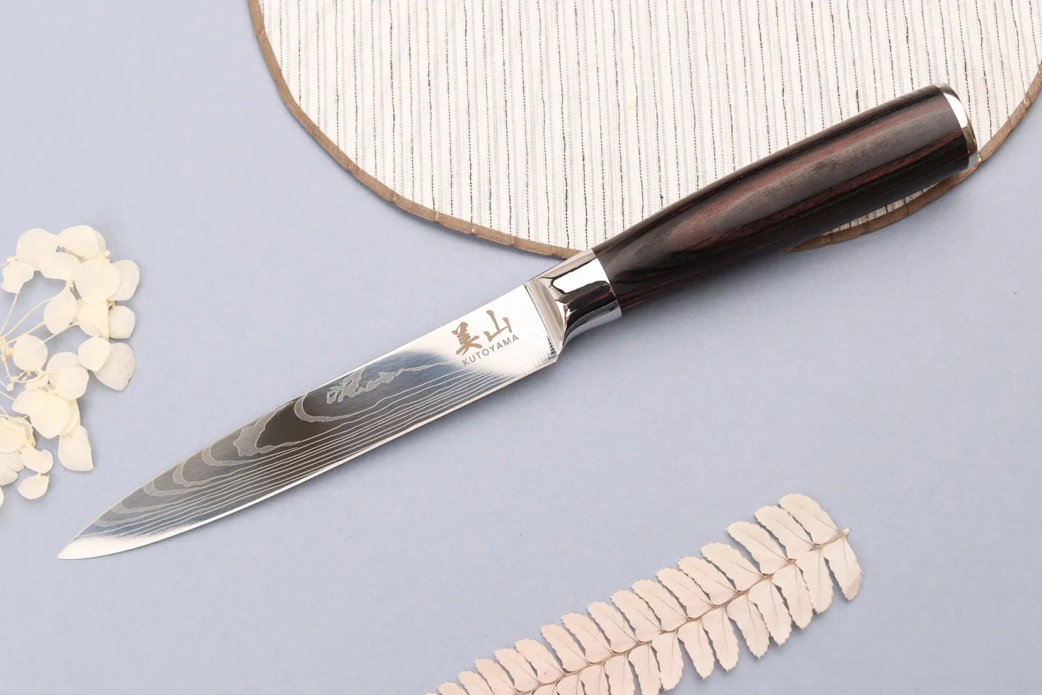 Set de 2 couteaux Kutoyama Black Pakka chef + universel