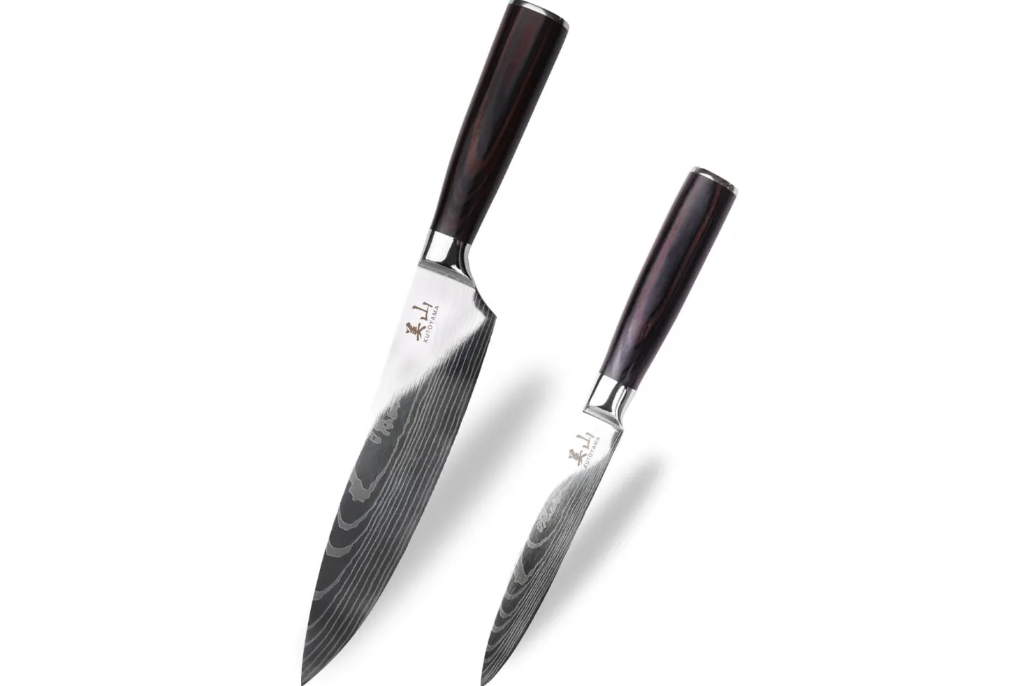 Set de 2 couteaux Kutoyama Black Pakka chef + universel