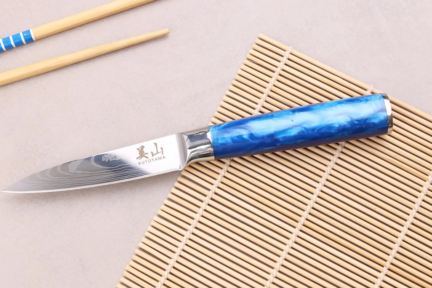 Set de 3 couteaux Kutoyama Blue Wave chef + universel + office