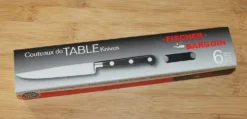 Set de 6 couteaux à steak Fischer Sabatier 64 lame dentelée 12.5cm