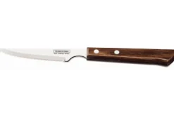 Set de 12 couteaux à steak Tramontina lame crantée 10cm manche marron
