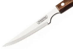 Set de 12 couteaux à steak Tramontina lame crantée 10cm manche marron