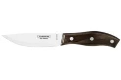 Set de 12 couteaux à steak Tramontina Jumbo lame 13cm manche bois marron