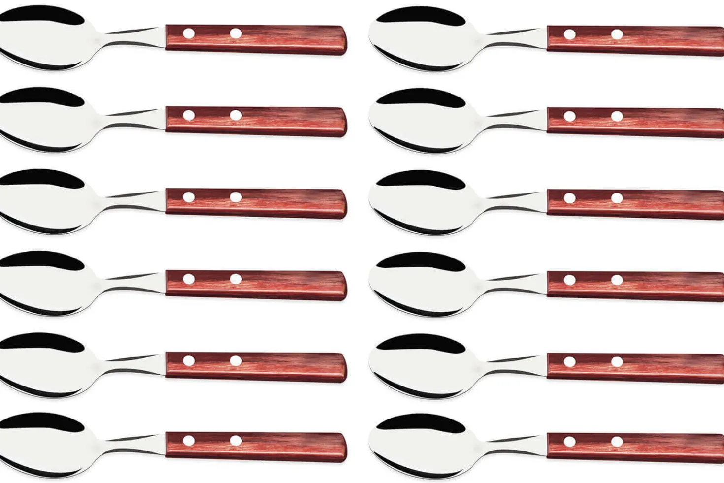 Set de 12 cuillères de table rouge Tramontina