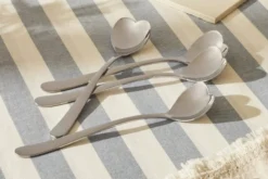Set de 4 cuillères à glace cœur Alessi Big Love 17cm acier inox 18/10 design par Miriam Mirri