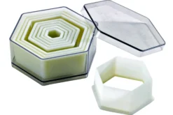 Set de 9 découpoirs professionnels héxagonaux unis polyglass