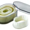 Set de 7 découpoirs professionnels polyglass forme ovale cannelée