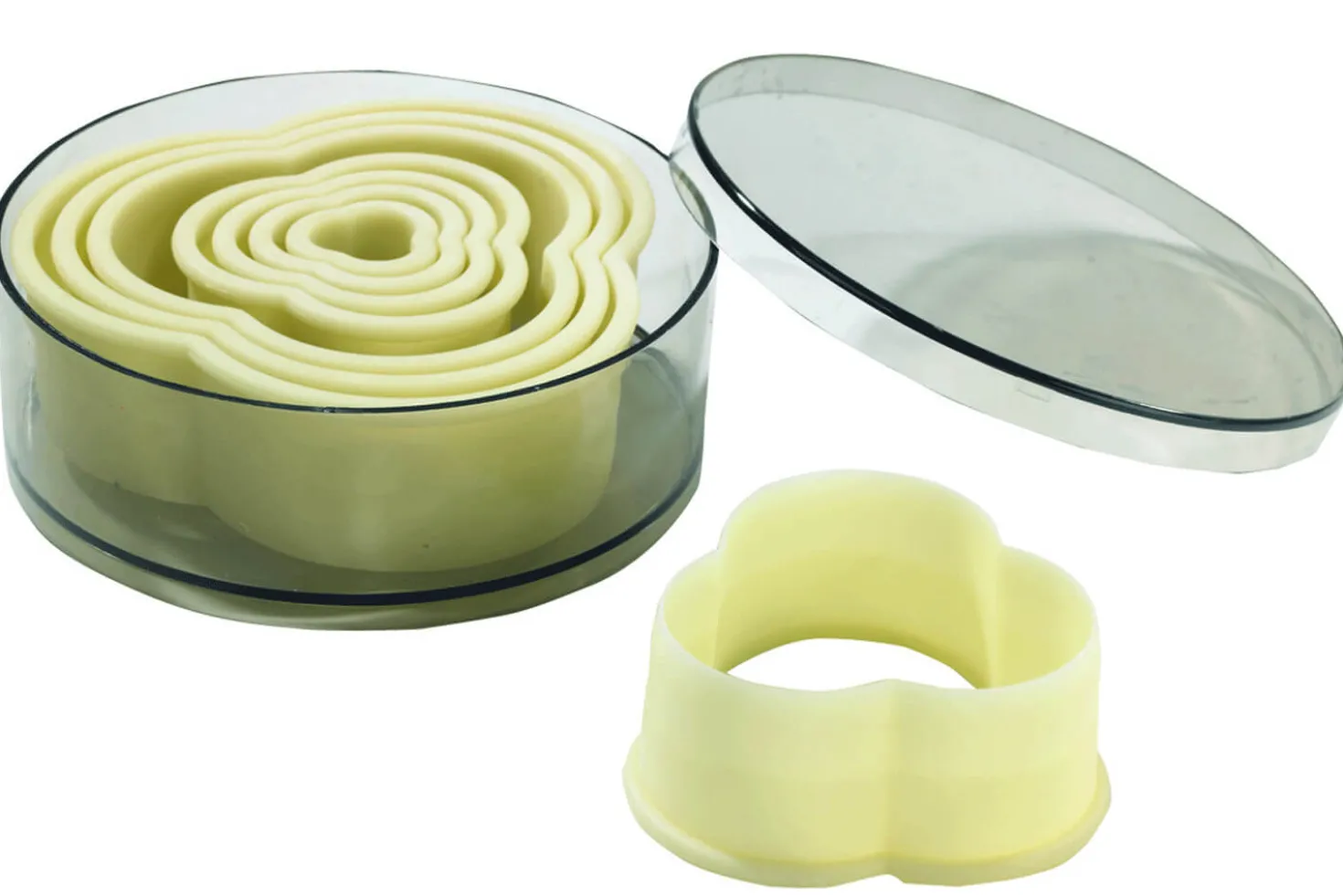 Set de 8 découpoirs professionnels polyglass forme trèfle unie
