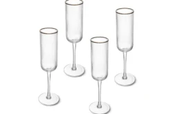 Set de 4 flûtes à champagne Mikasa Sorrento en cristal motif côtelé 200ml