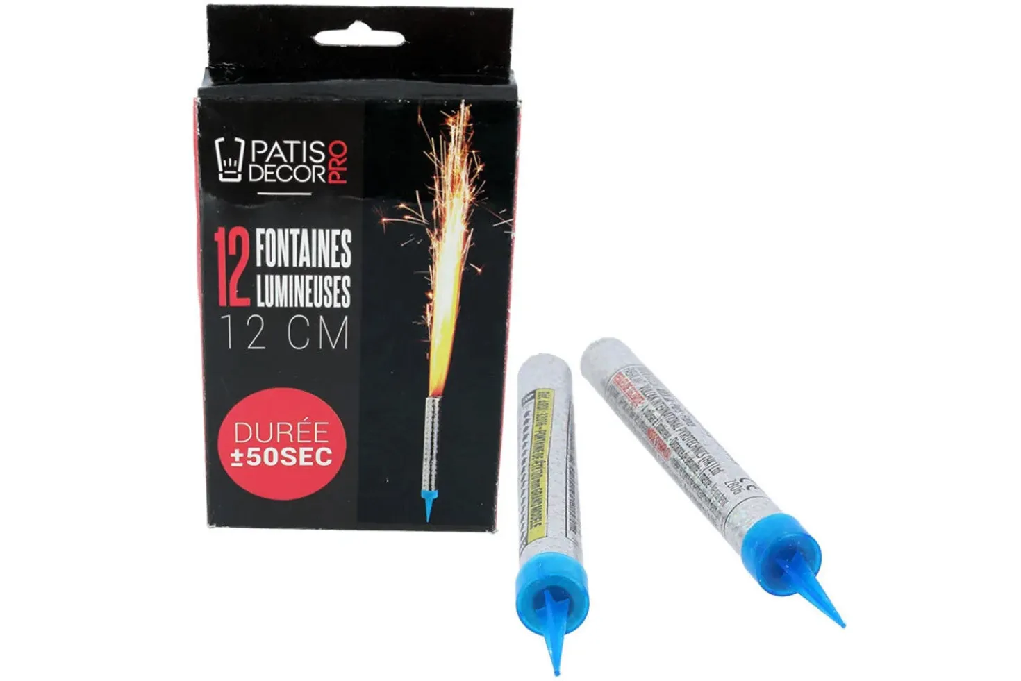 Set de 12 fontaines lumineuses Patisdécor Pro