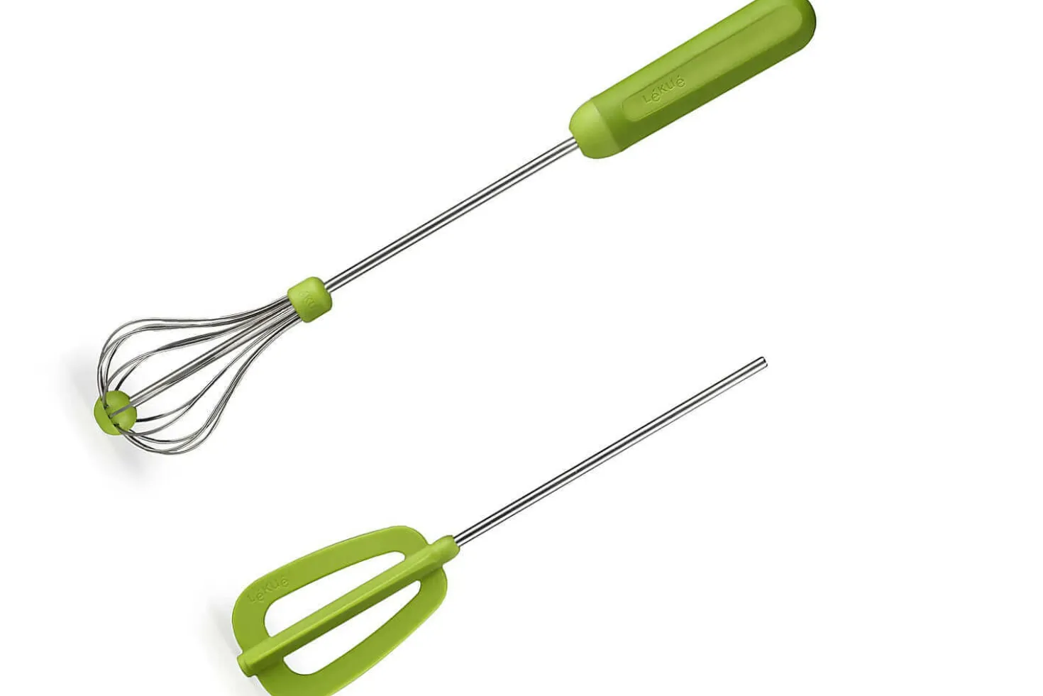 Set de 2 fouets magiques Lékué verts en synthétique et acier inox
