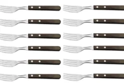 Set de 12 fourchettes Tramontina Gaucho manche marron
