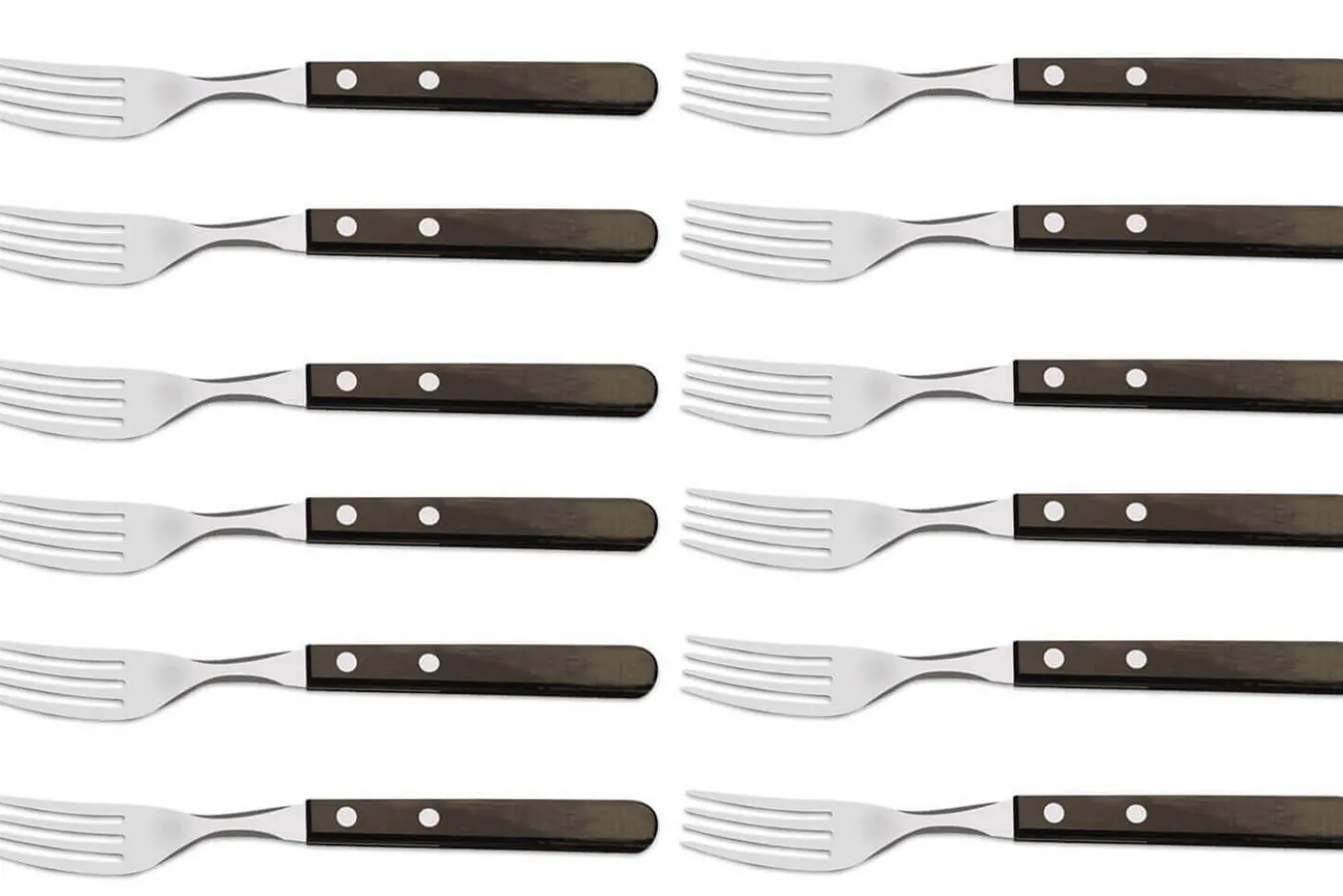 Set de 12 fourchettes Tramontina Gaucho manche marron