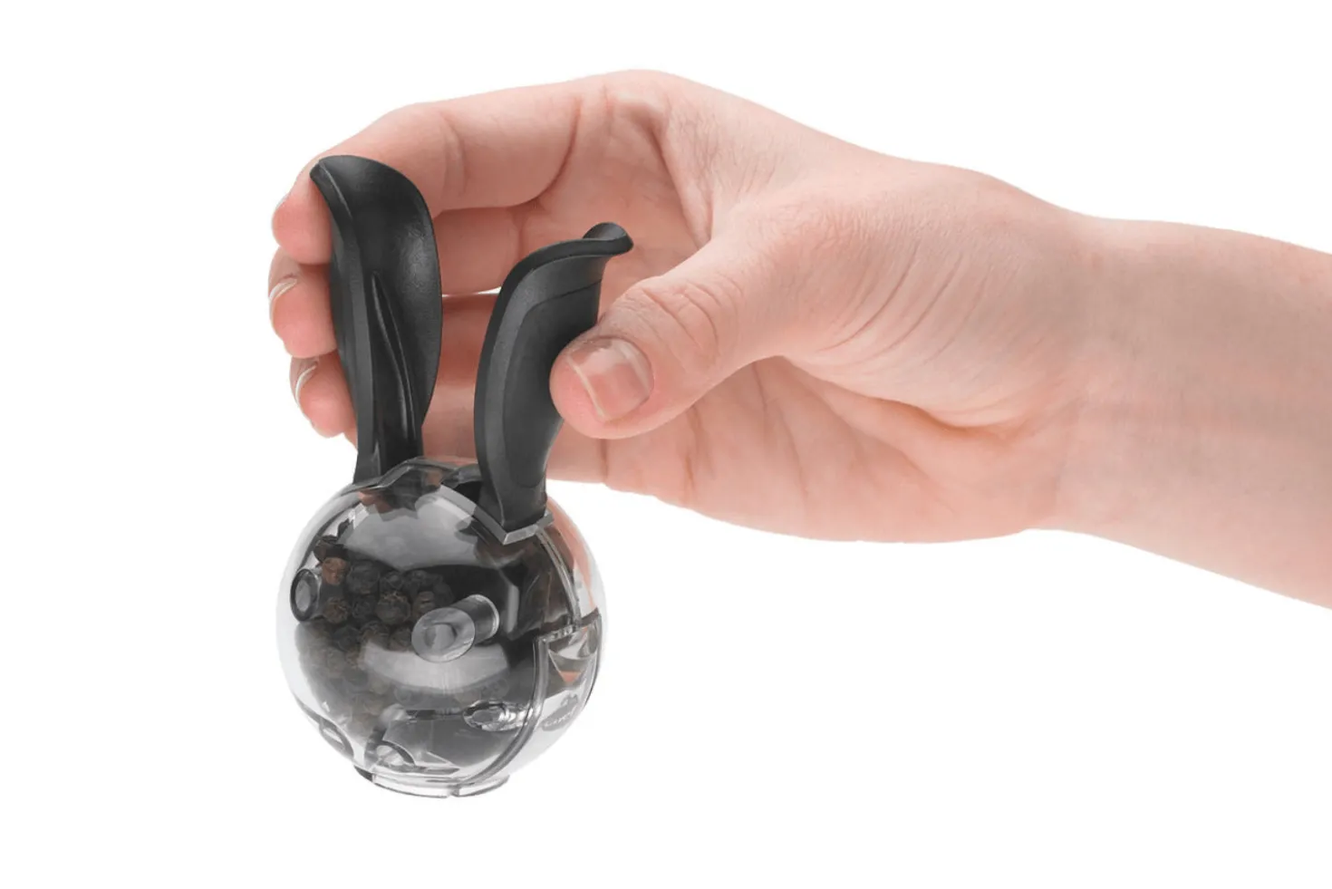 Set de moulins à poivre et à sel magnétiques Chef'n Mini Magnetic en polymère noir
