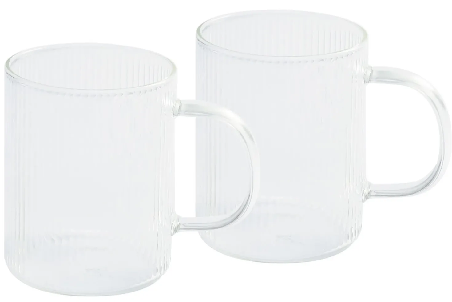 Set de 2 mugs Cristel 40cl en verre borosilicate
