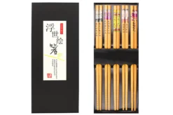 Set de 5 paires de baguettes chinoises en bambou Kutoyama - Modèle 6