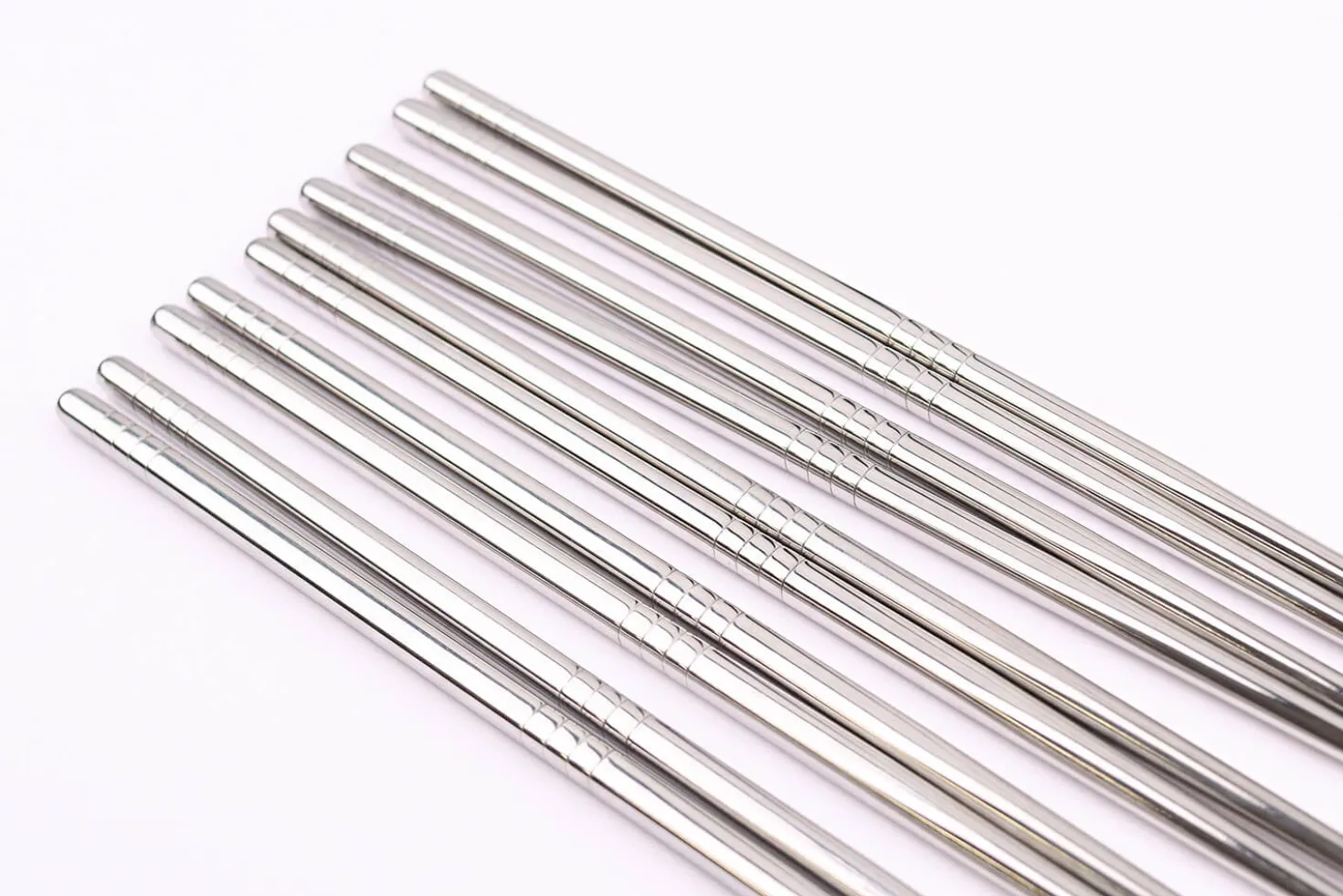 Set de 5 paires de baguettes chinoises Kutoyama en inox 24cm