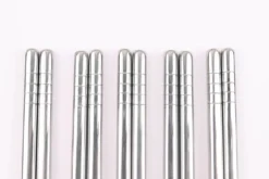 Set de 5 paires de baguettes chinoises Kutoyama en inox 24cm
