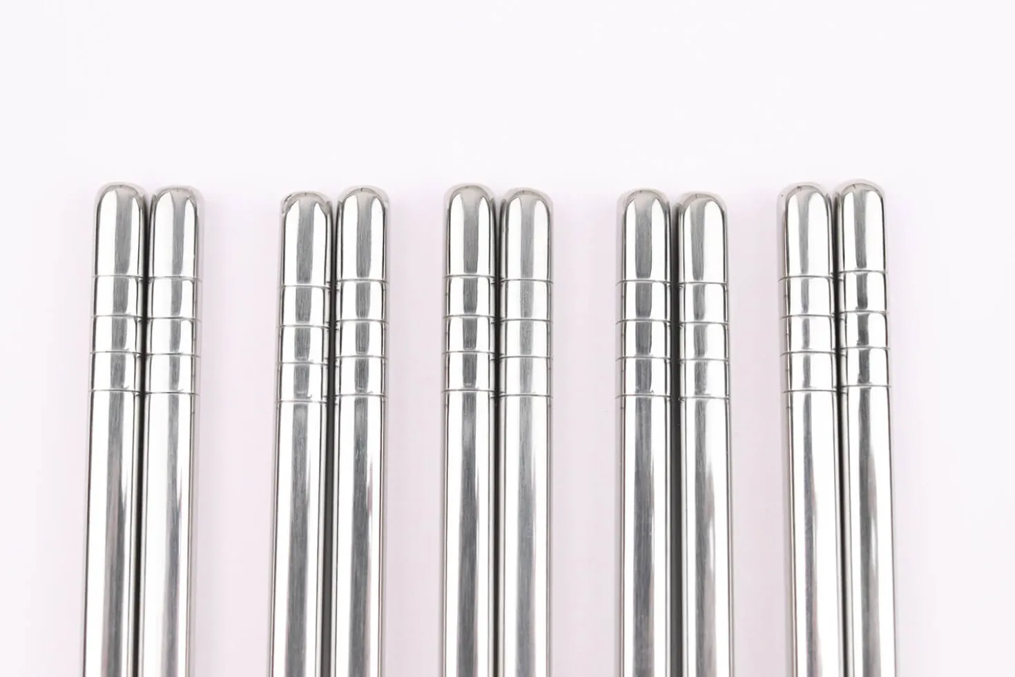 Set de 5 paires de baguettes chinoises Kutoyama en inox 24cm