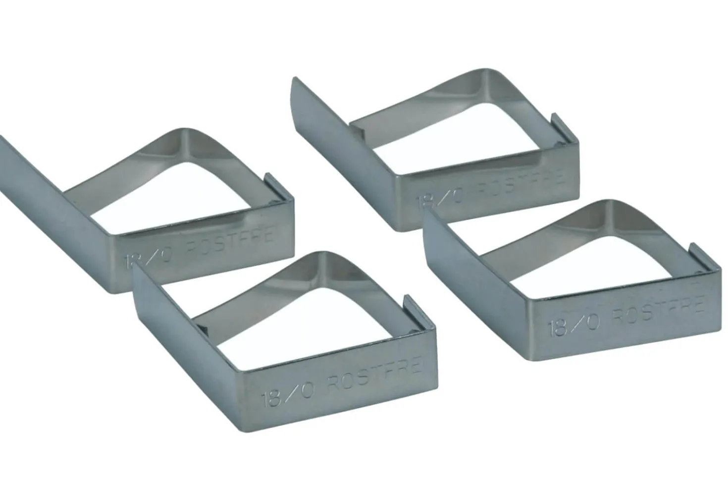 Set de 4 pinces à nappe KitchenCraft en acier inox 18/0