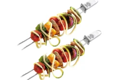 Set de 2 piques à brochettes doubles Gefu Twinco en acier inoxydable