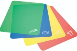 Set de 4 planches à découper KitchenCraft en polymère flexible multicolore 38x32,5cm