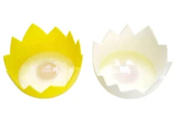 Set de 2 pocheuses à oeuf forme coquille silicone