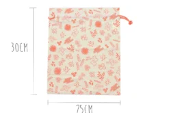 Set de 3 sacs zéro déchet Pebbly en coton biologique pour légumes, pain, vrac