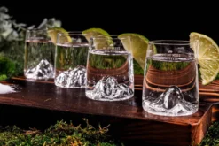 Set de 4 shooters Alaskan Maker Topographic en verre cristallin