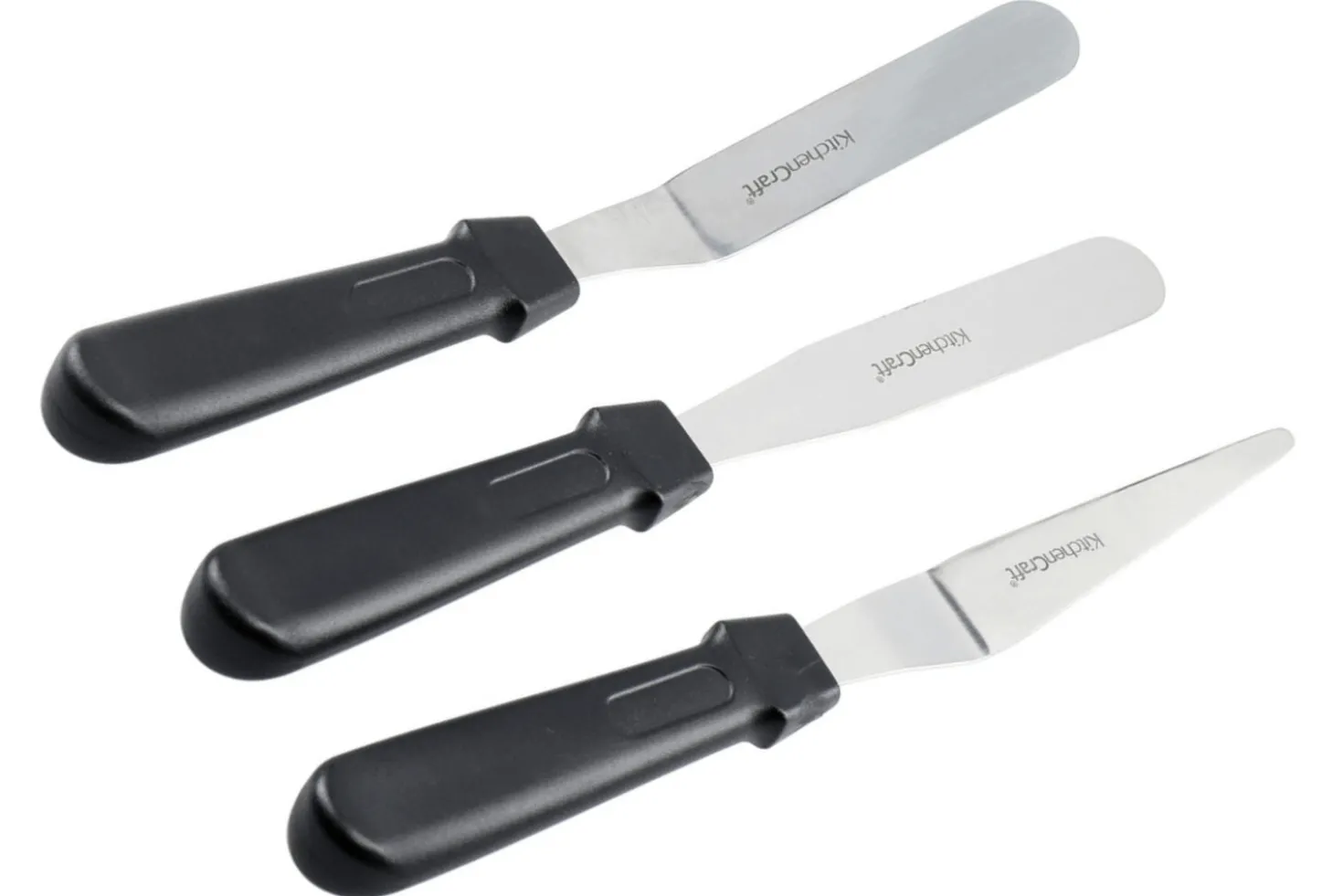 Set de 3 spatules KitchenCraft en acier inoxydable