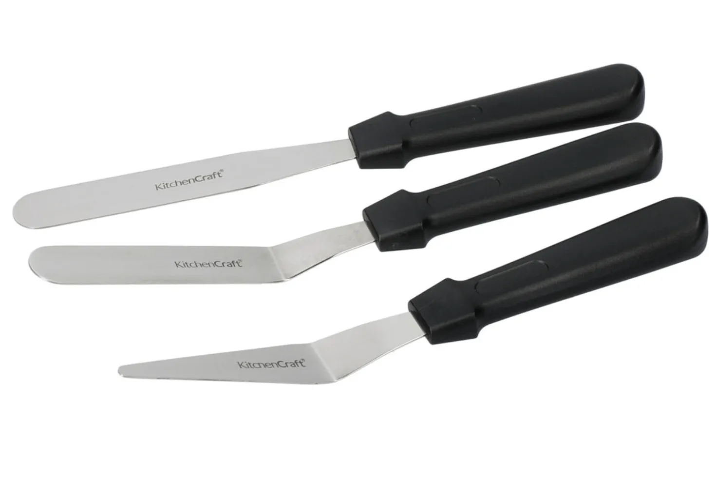Set de 3 spatules KitchenCraft en acier inoxydable