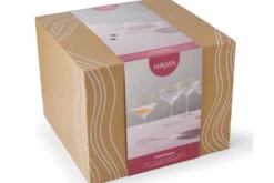 Set de 4 verres à coupe Mikasa Sorrento en cristal pur avec bord doré 350ml