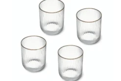 Set de 4 verres Mikasa Sorrento en cristal motif côtelé 400ml