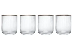 Set de 4 verres Mikasa Sorrento en cristal motif côtelé 400ml