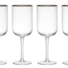 Set de 4 verres à vin blanc Mikasa Sorrento en cristal motif nervuré 400ml