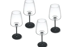 Set de 4 verres à vin blanc Mikasa Palermo en cristal transparent et noir 400ml
