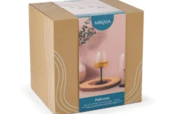 Set de 4 verres à vin blanc Mikasa Palermo en cristal transparent et noir 400ml