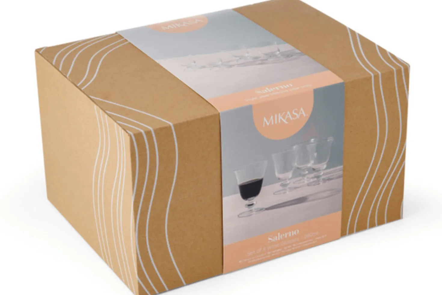 Set de 4 verres à vin en cristal Mikasa Salerno à pied court 260ml