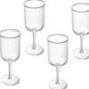 Set de 4 verres à vin rouge Mikasa Sorrento en cristal transparent motif nervuré 450ml