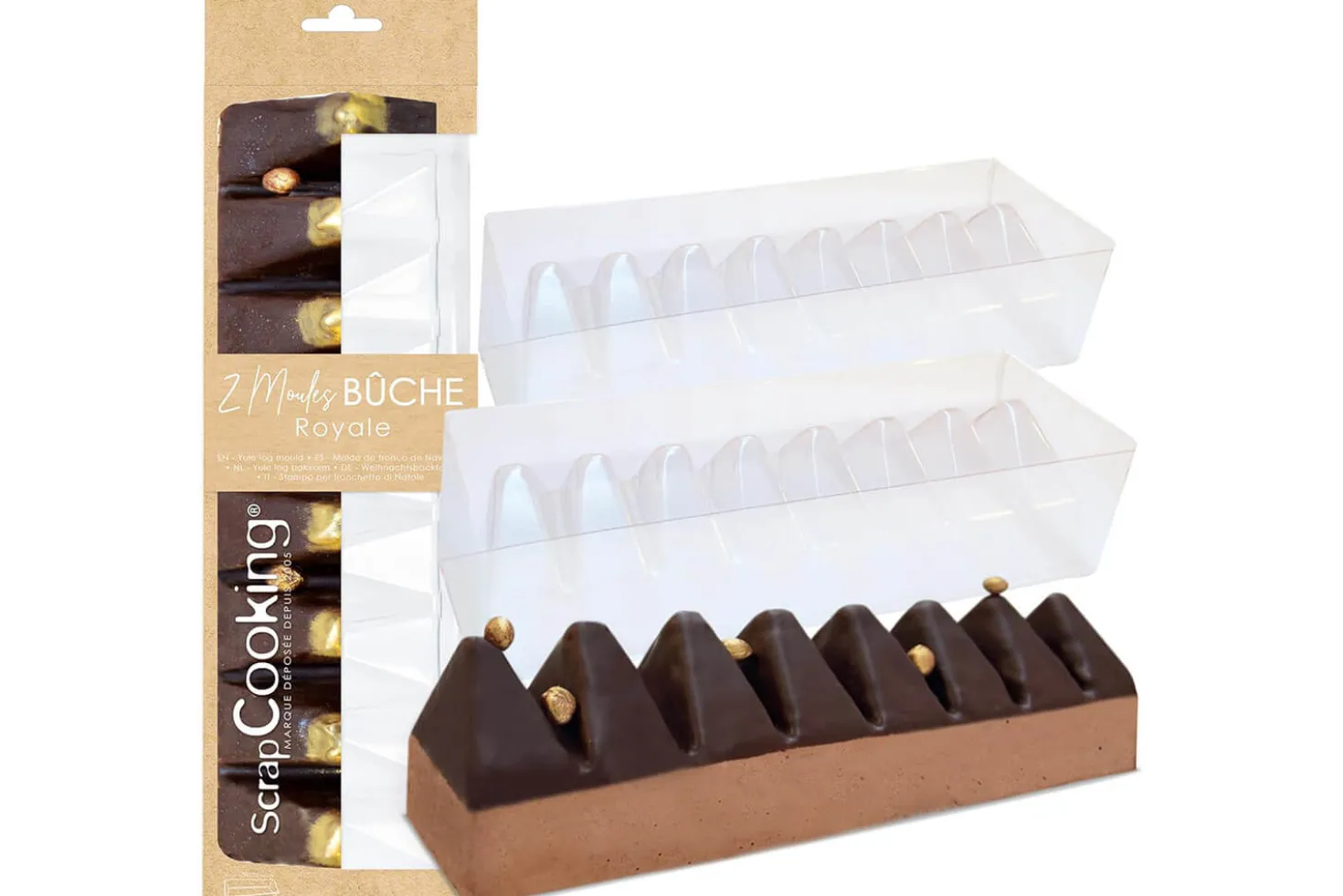 Set 2 moules à bûche Scrapcooking Royale 30cm