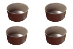 Set 4 moules à soufflés individuels Gobel anti-adhérent - Diamètre 8cm