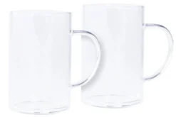 Set 2 tasses à café Cristel en verre borosilicate