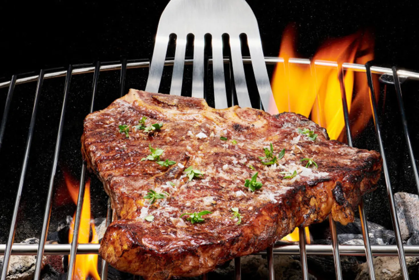 Spatule ajourée flexible OXO 37cm spéciale barbecue