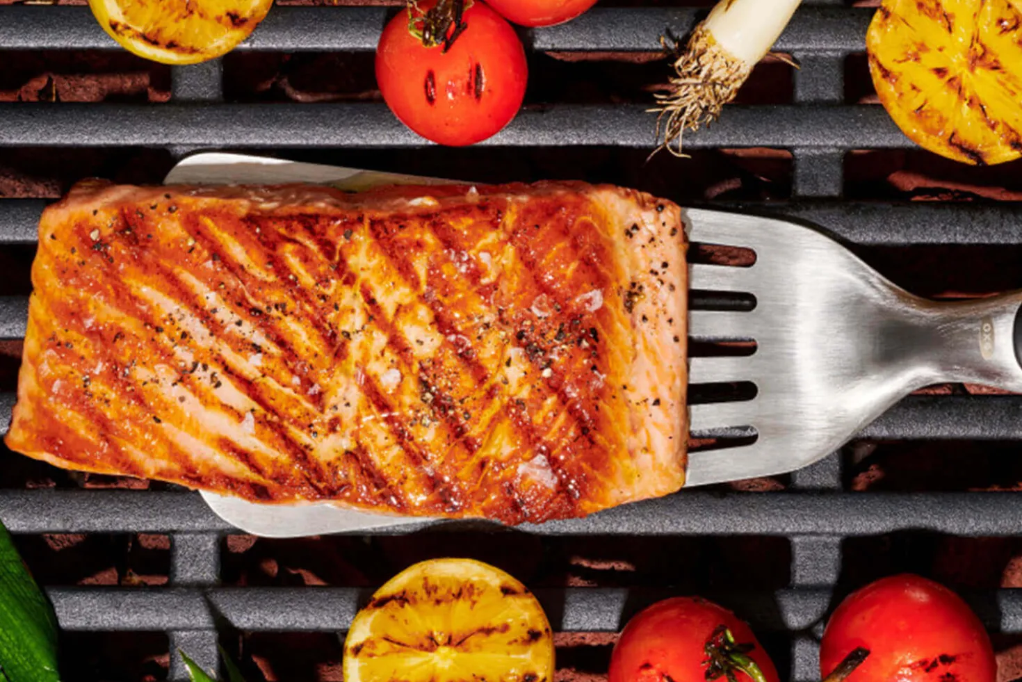 Spatule ajourée flexible OXO 37cm spéciale barbecue