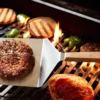 Spatule coudée à hamburger Triangle 41,5cm manche en bois de cerisier