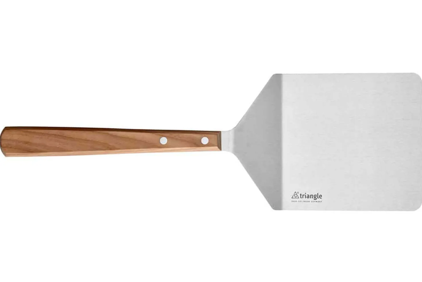 Spatule coudée à hamburger Triangle 41,5cm manche en bois de cerisier